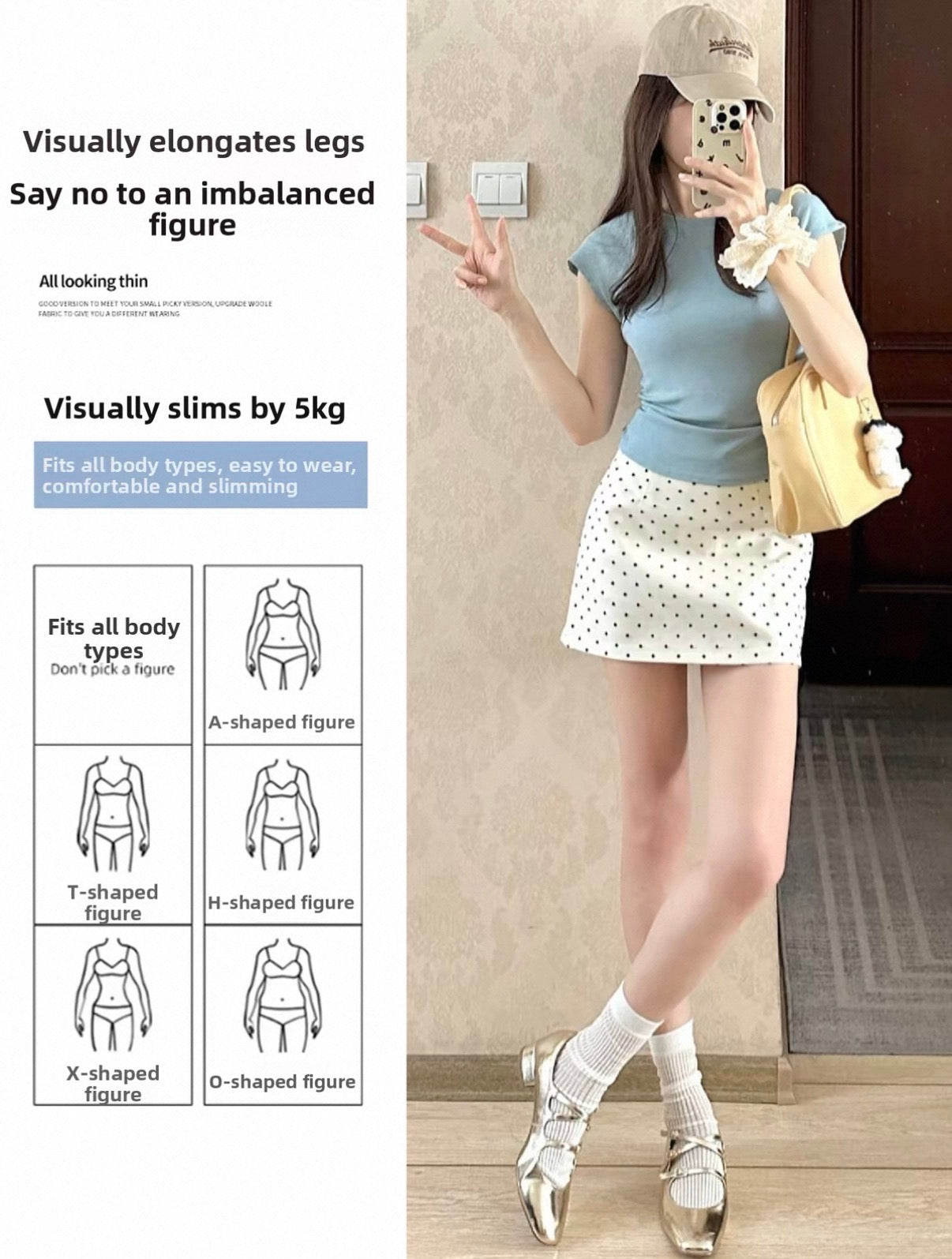 Polka Dot A-Line Skirt