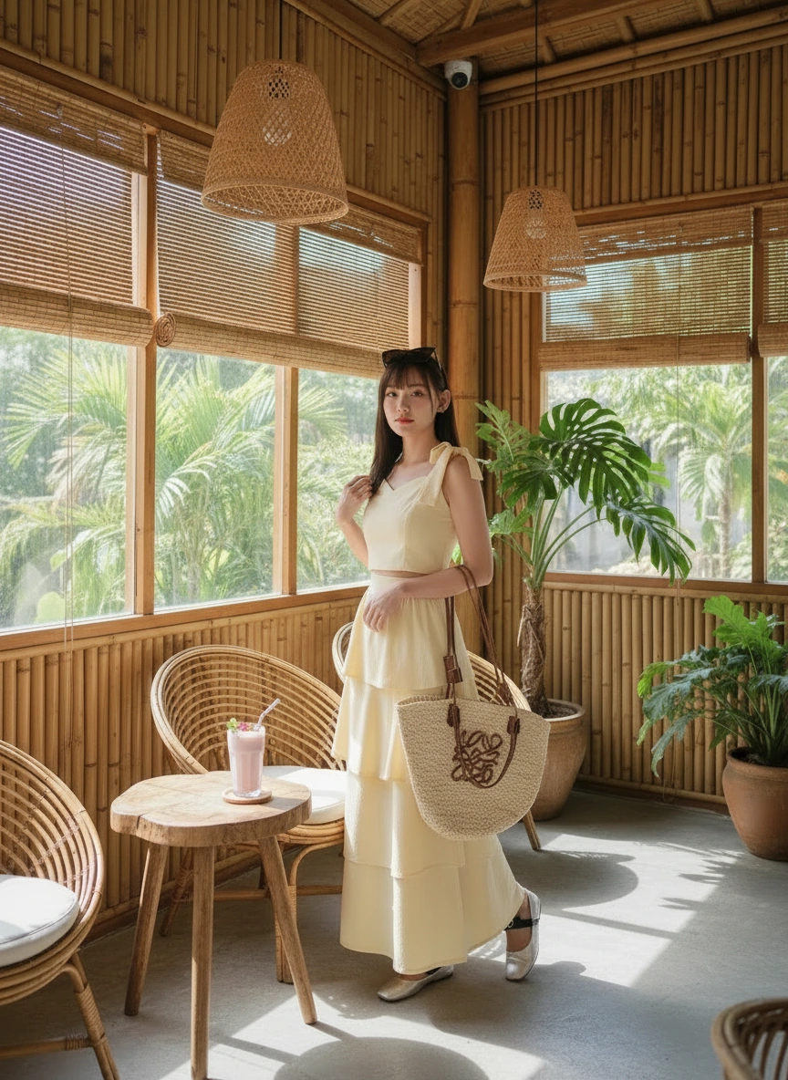 Maisy Ribbon Tie Long Dress