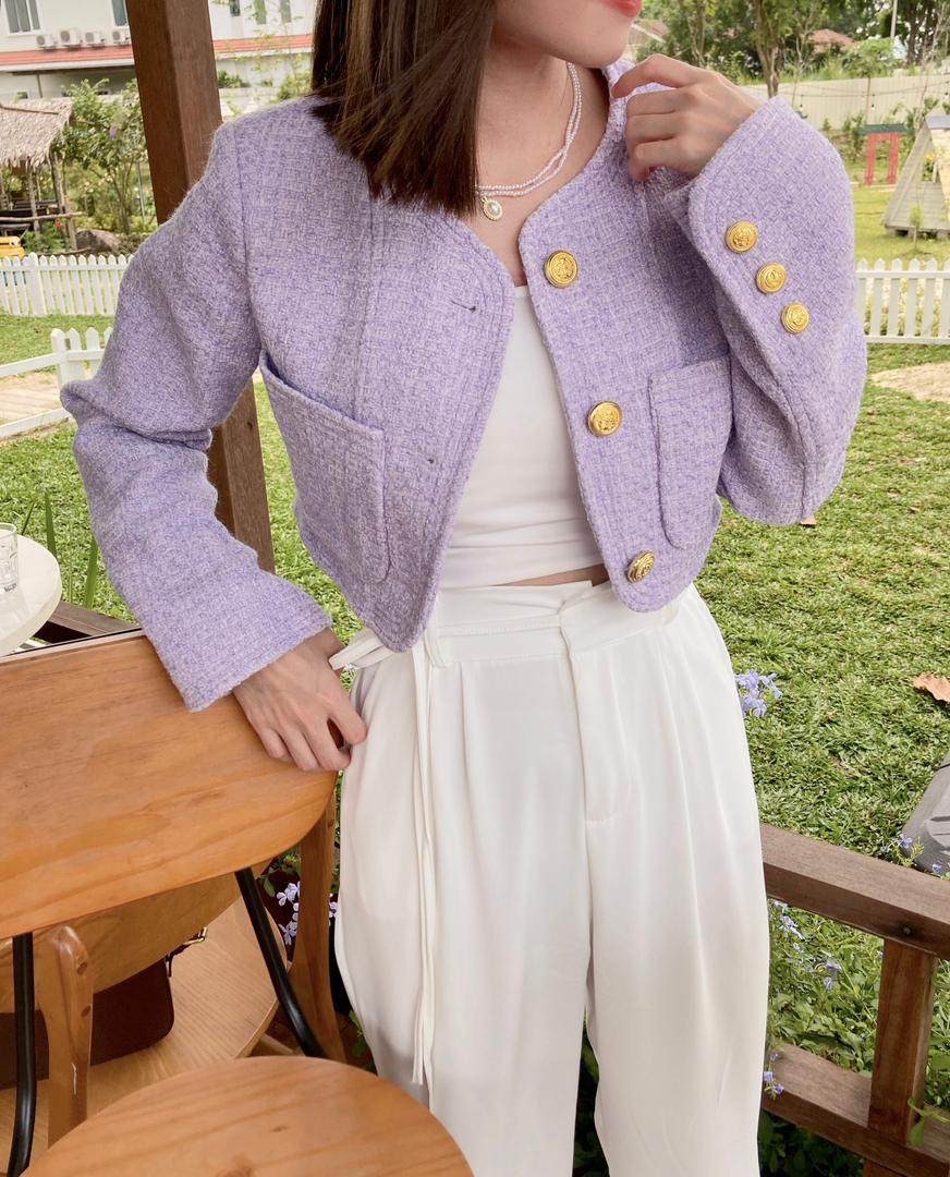 Korean Vintage Tweed Jacket