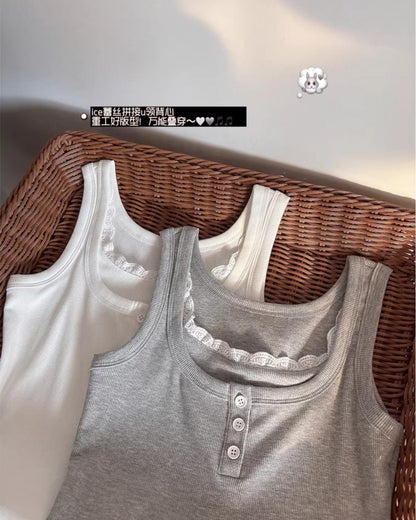 Bella Lace Sleeveless Tank Top