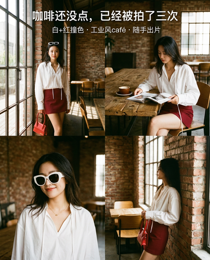 White Bella Ribbon Blouse