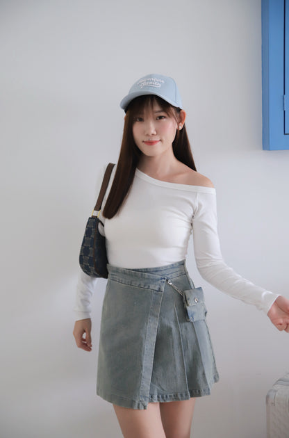 Mona Denim Small Bag Skirt