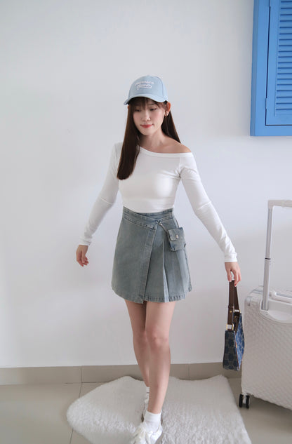 Mona Denim Small Bag Skirt