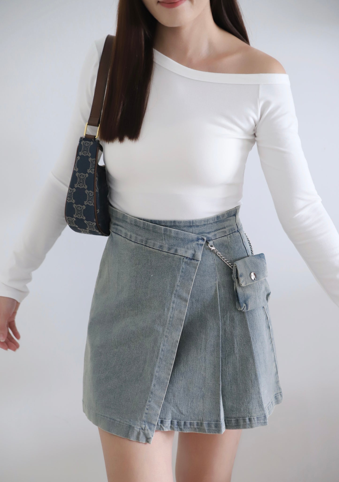 Mona Denim Small Bag Skirt