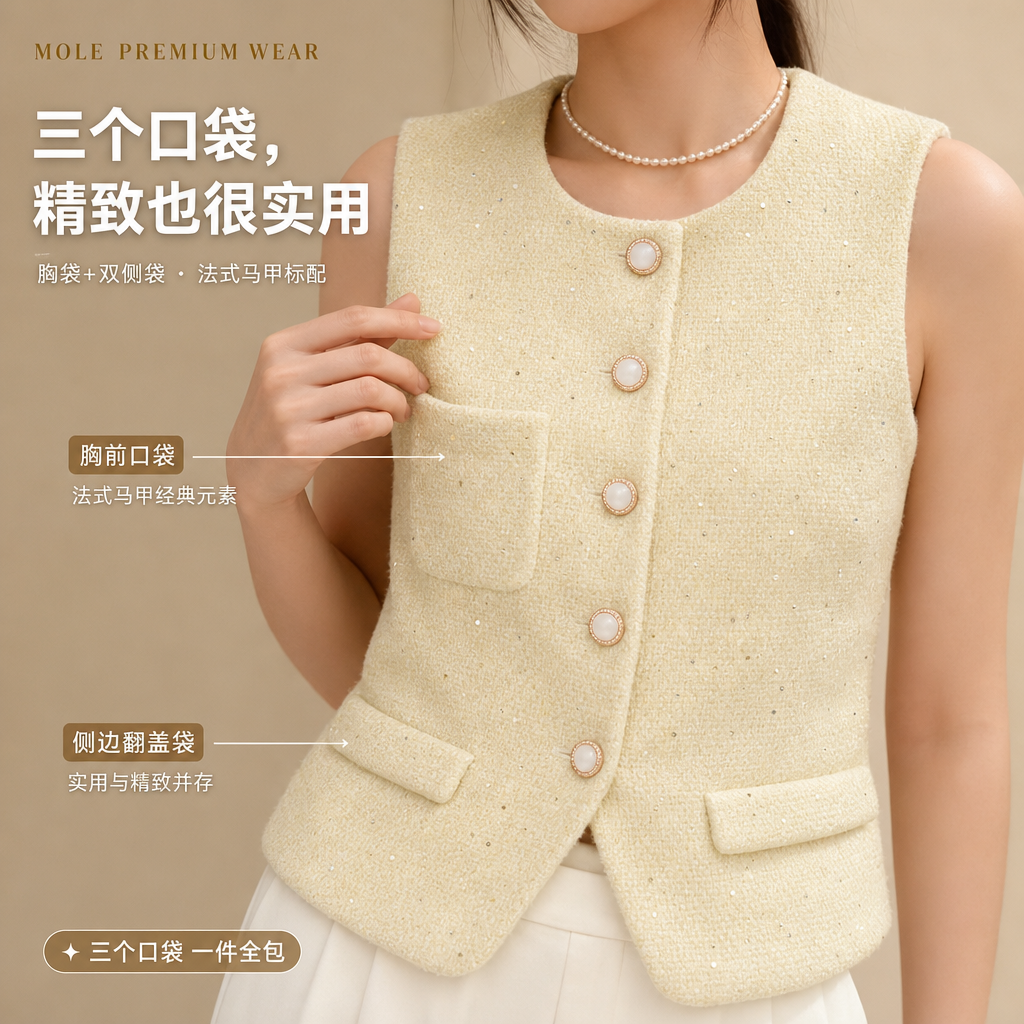 Diana Paris Tweed Vest