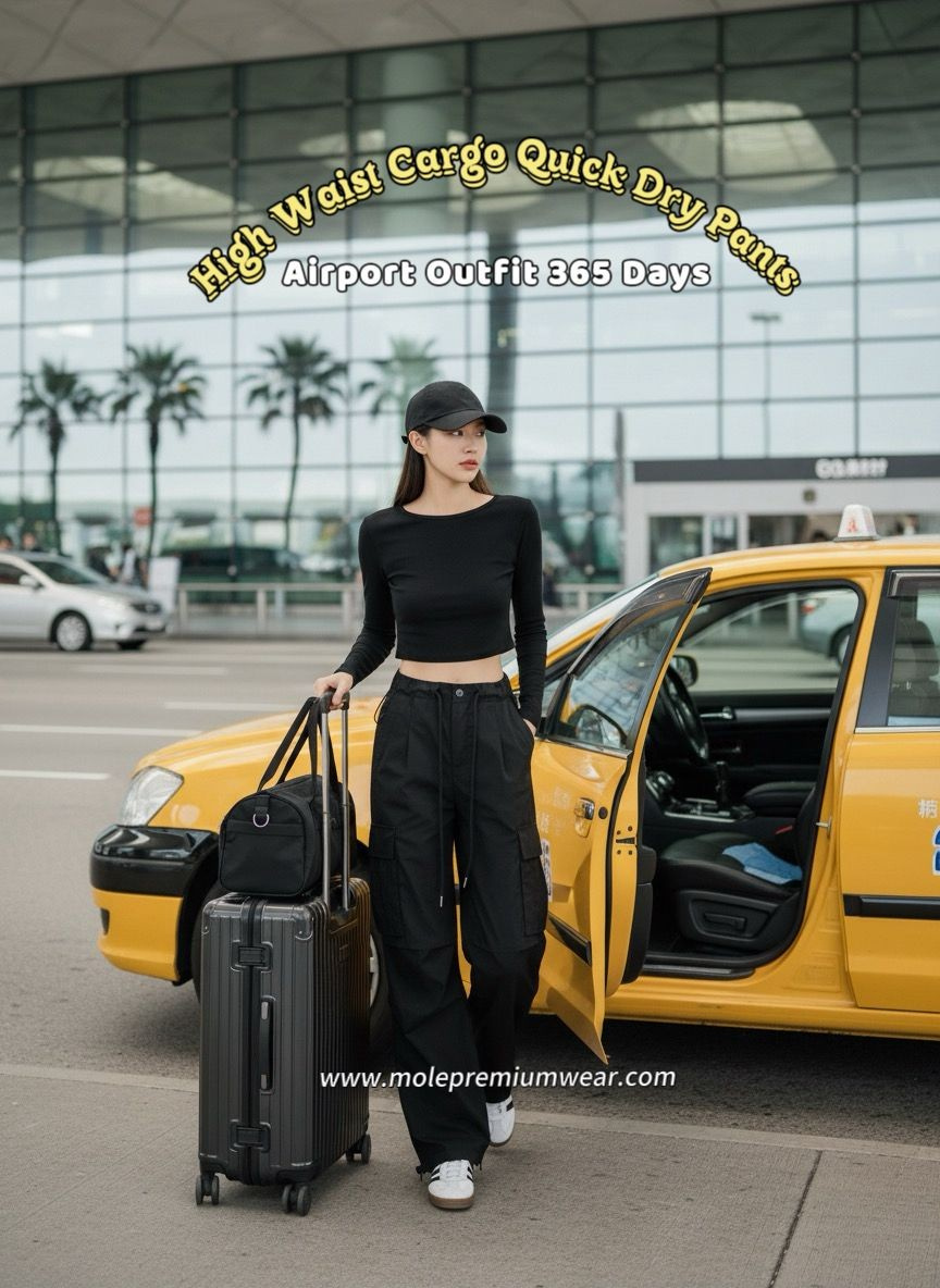 High Waist Cargo Quick Dry Pants