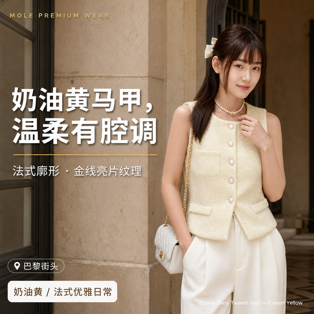 Diana Paris Tweed Vest