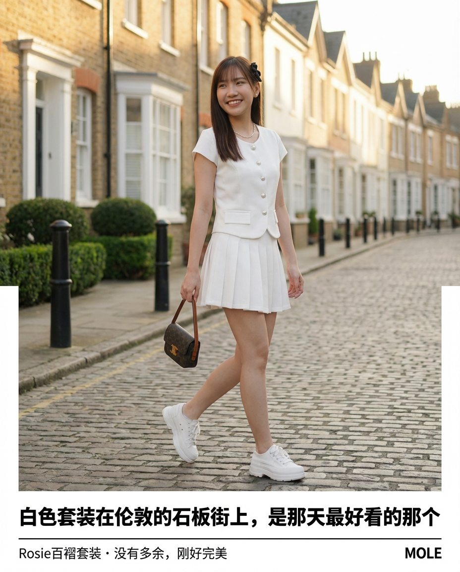Rosie Classy Pleated Skirt Set
