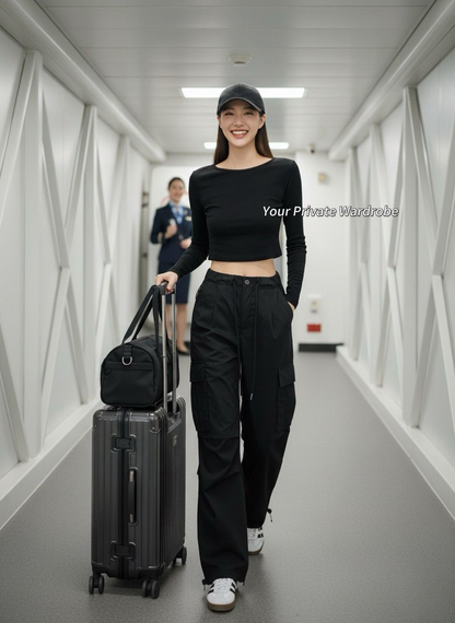 High Waist Cargo Quick Dry Pants