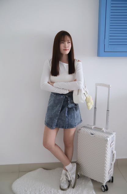 Mona Denim Small Bag Skirt