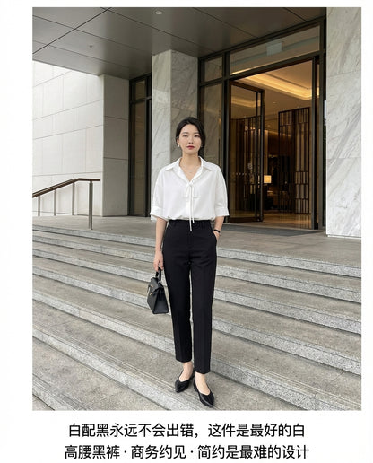 White Bella Ribbon Blouse