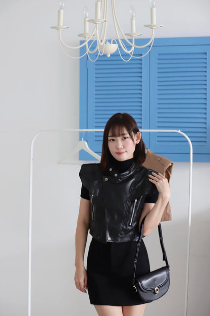 Victoria Leather Vest Jacket