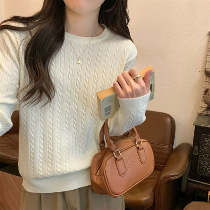 Luna Vintage Round Neck Knitted Sweater