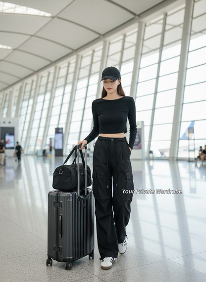 High Waist Cargo Quick Dry Pants