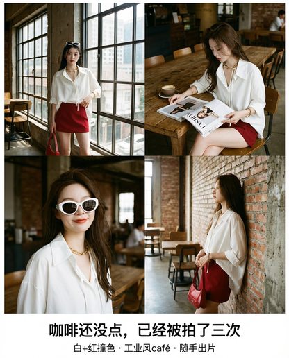 White Bella Ribbon Blouse