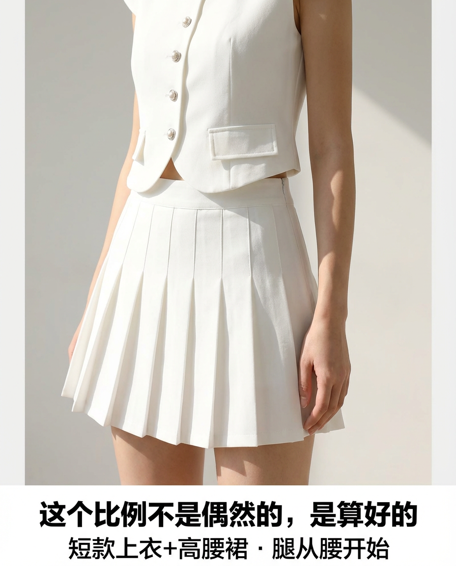 Rosie Classy Pleated Skirt Set