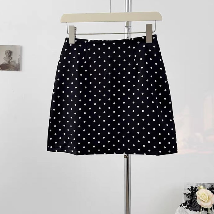 Polka Dot A-Line Skirt
