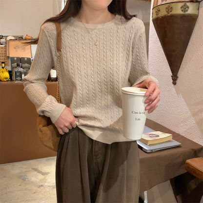 Luna Vintage Round Neck Knitted Sweater