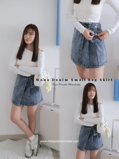 Mona Denim Small Bag Skirt