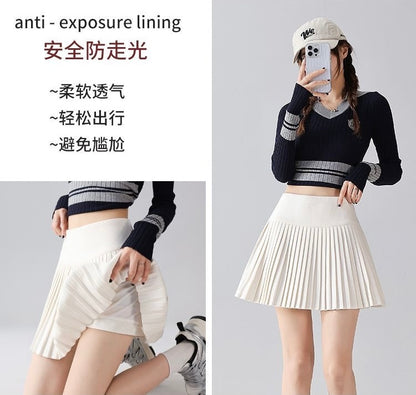 Tiana Wool Pleated A Line Skirt