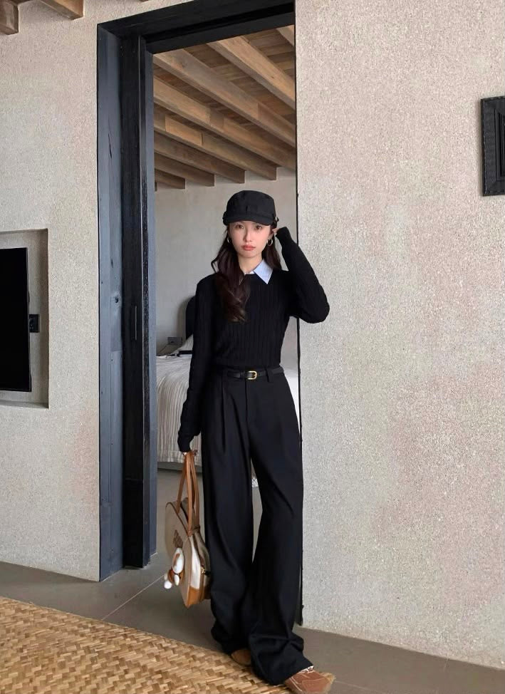 Luna Vintage Round Neck Knitted Sweater