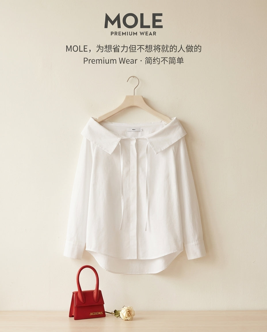 White Bella Ribbon Blouse