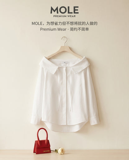 White Bella Ribbon Blouse