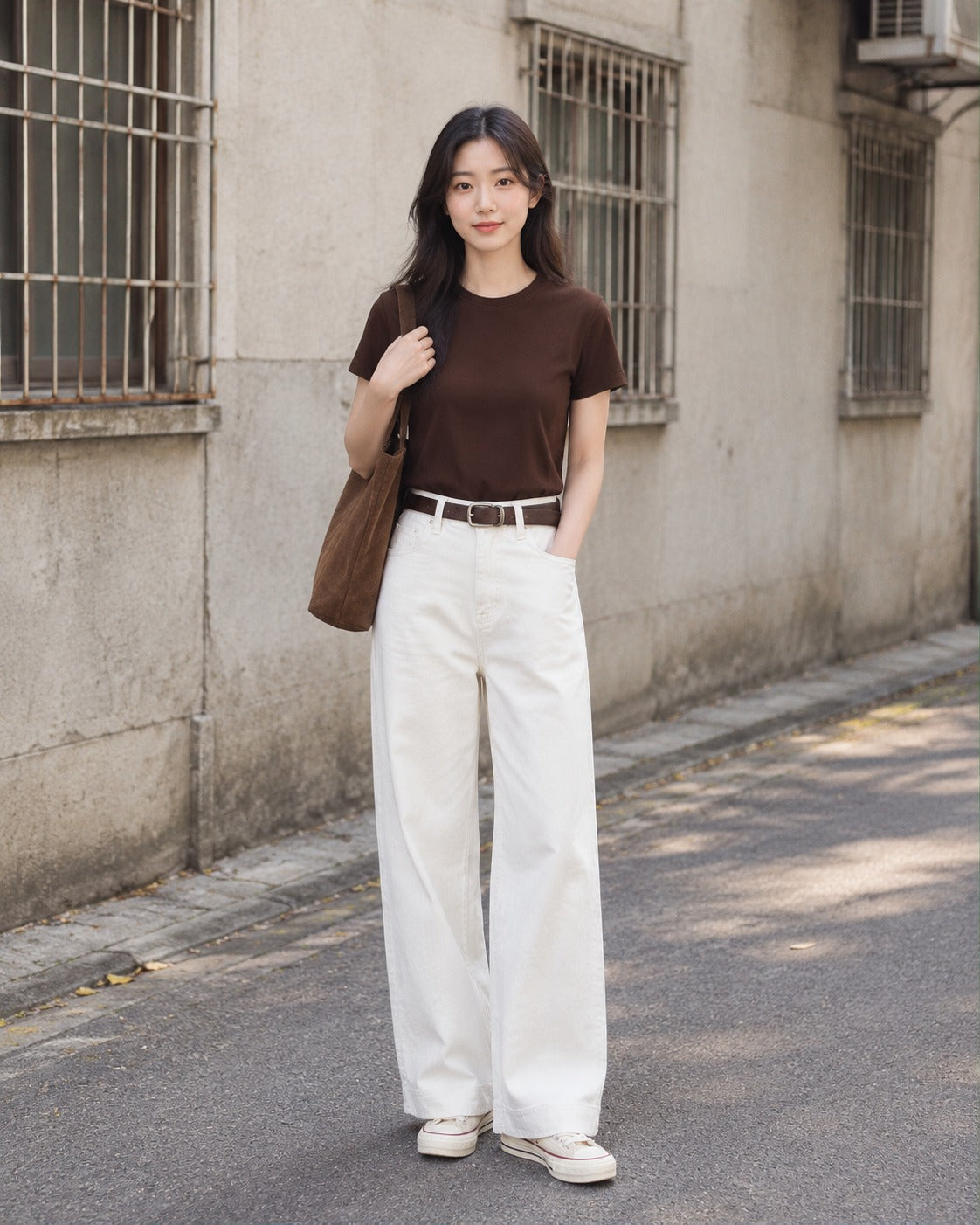 Dark Chocolate Basic Cotton Tee