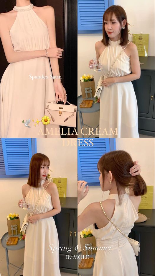 Amelia Cream Maxi Dress