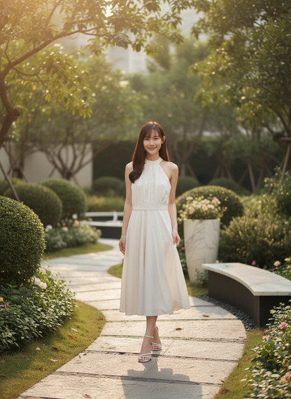Amelia Cream Maxi Dress