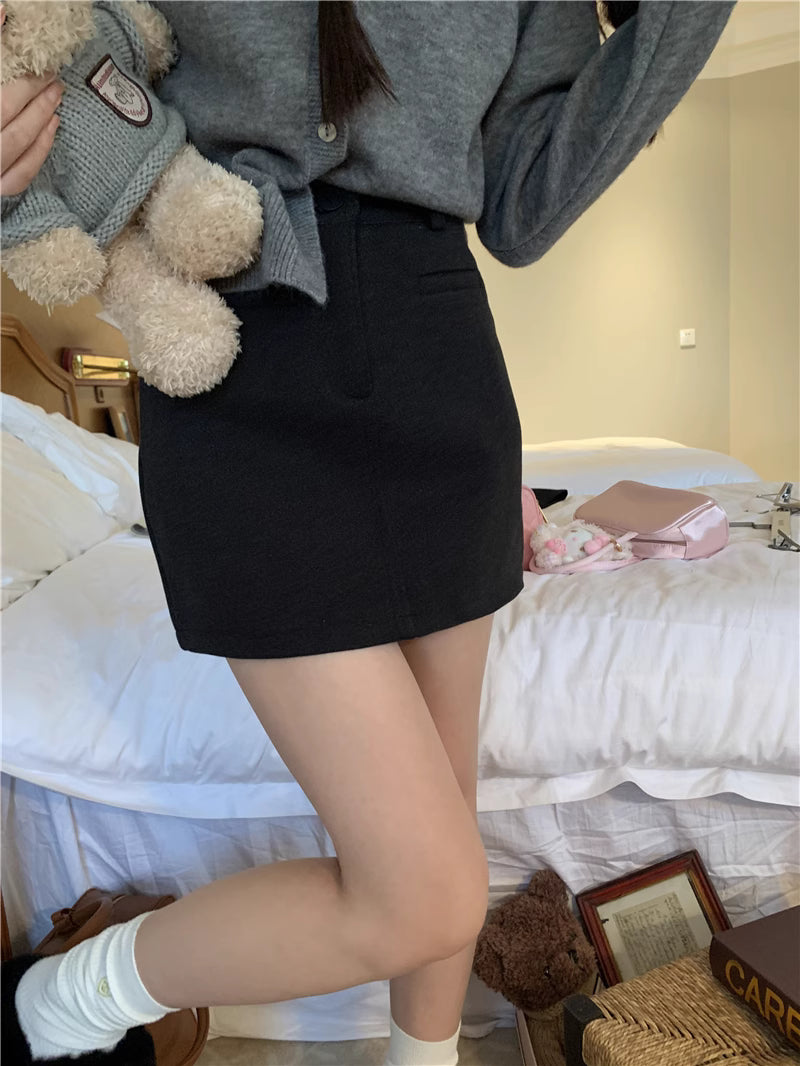 Amelia Woolen A Line Skirt