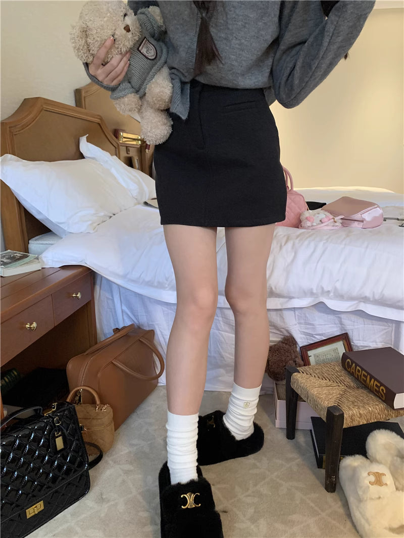 Amelia Woolen A Line Skirt