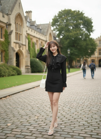 Black Diamond Button Blouse