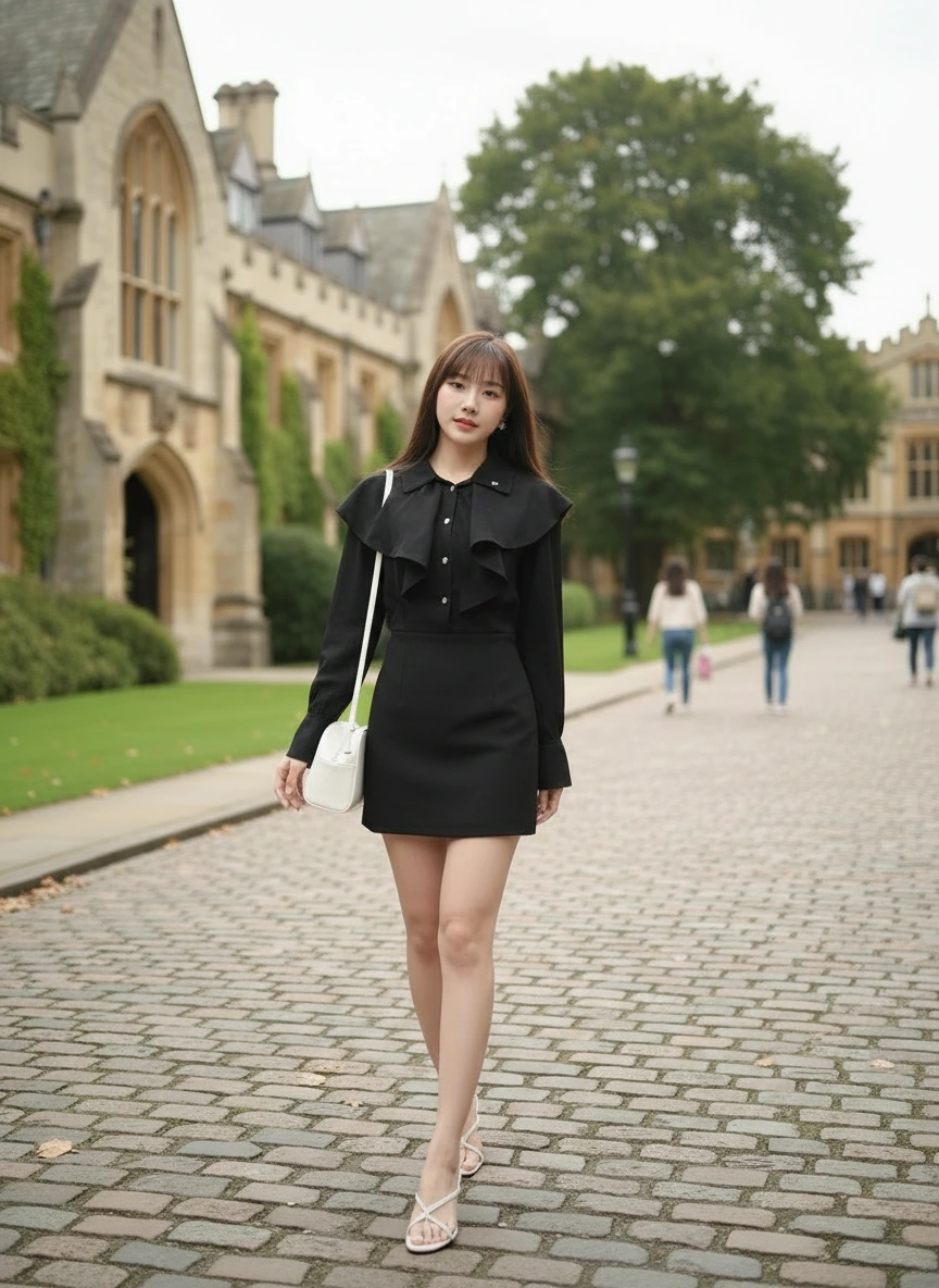 Black Diamond Button Blouse