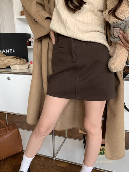 Amelia Woolen A Line Skirt