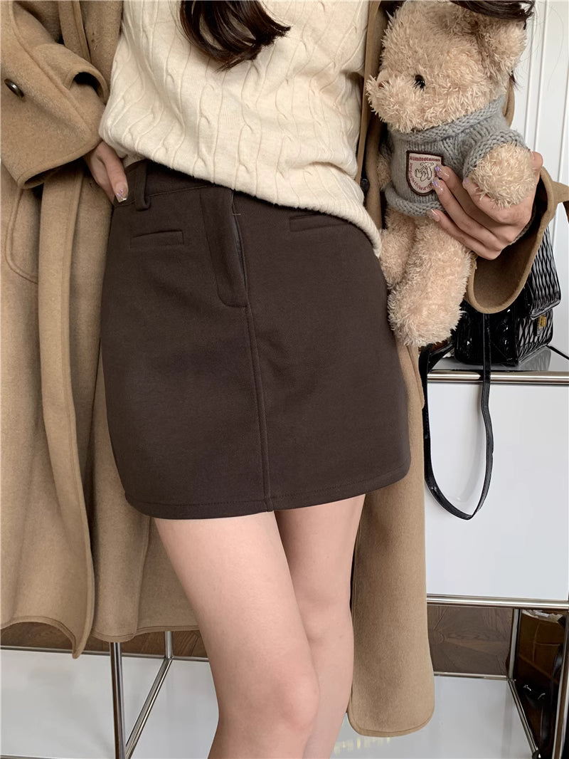 Amelia Woolen A Line Skirt