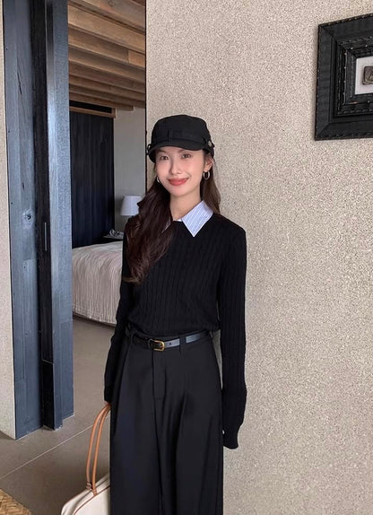 Luna Vintage Round Neck Knitted Sweater