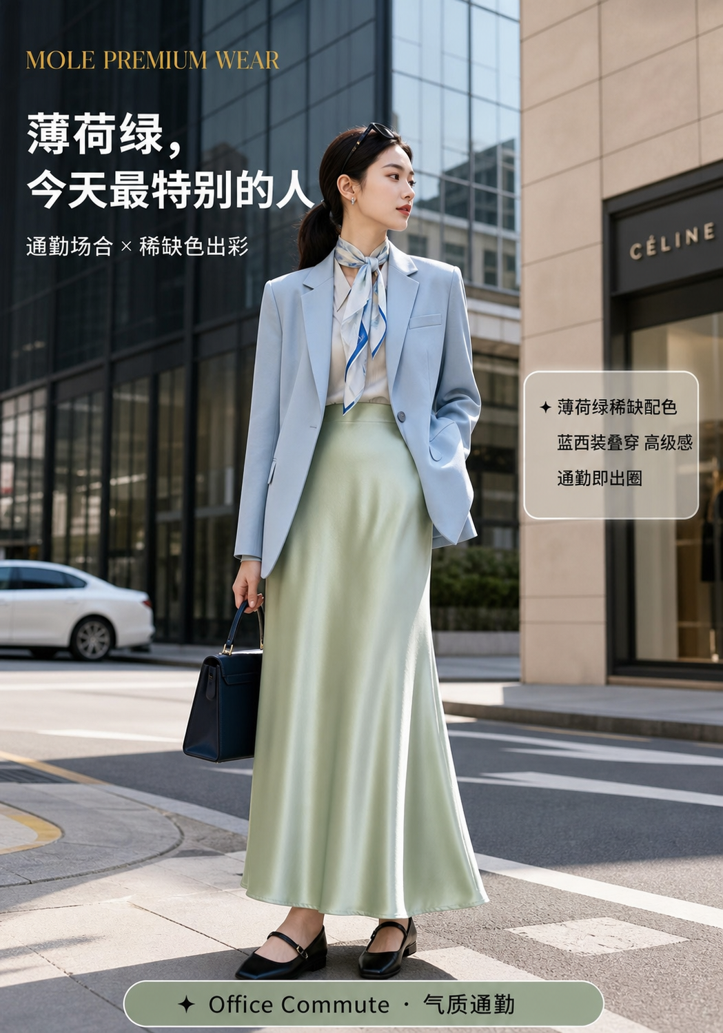 Silky Satin High Waisted Elastic Skirt