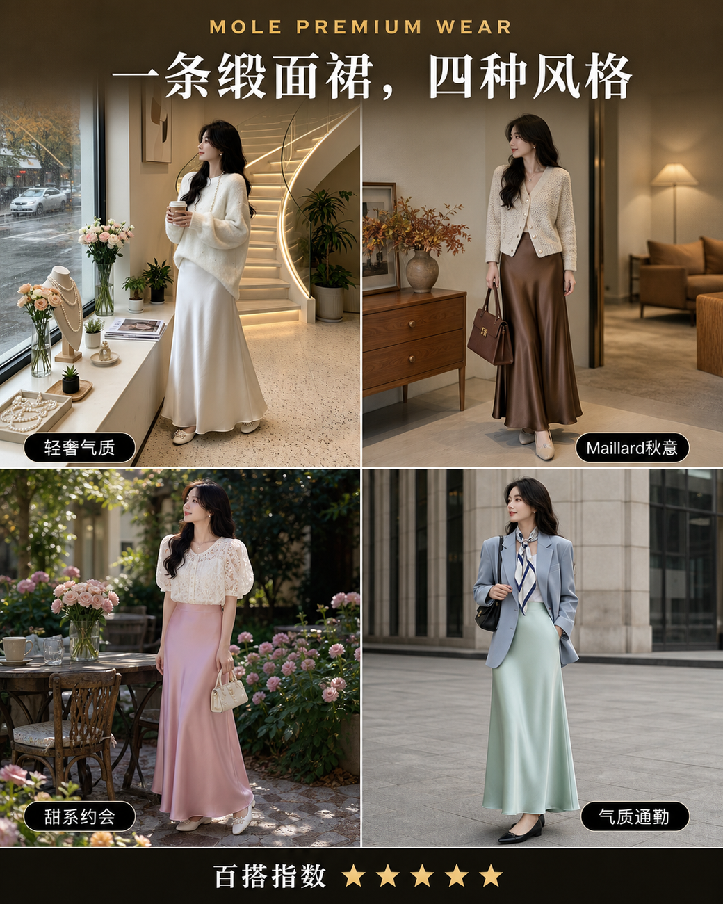 Six Moods. One Skirt That Nails All of Them.