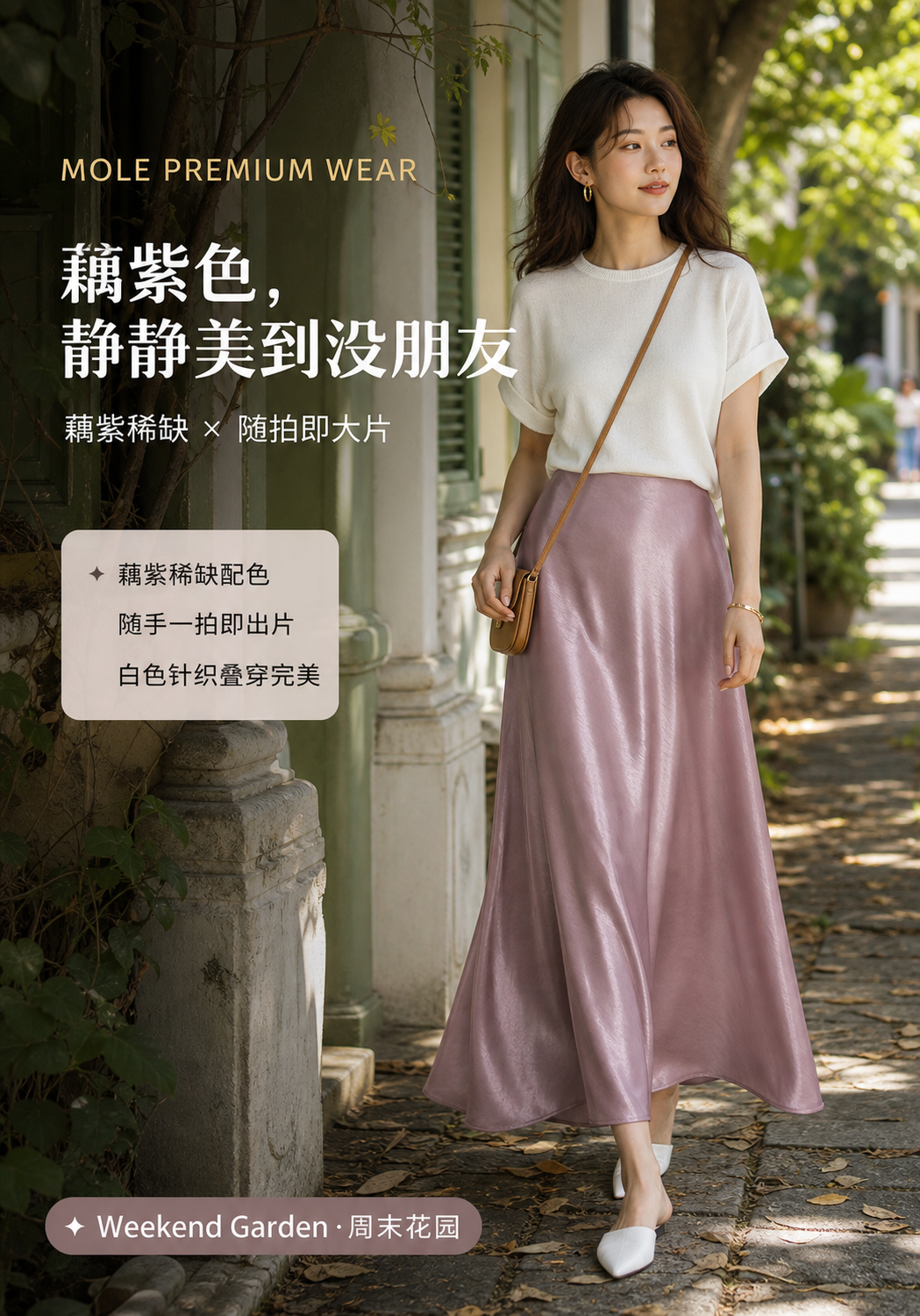 Silky Satin High Waisted Elastic Skirt