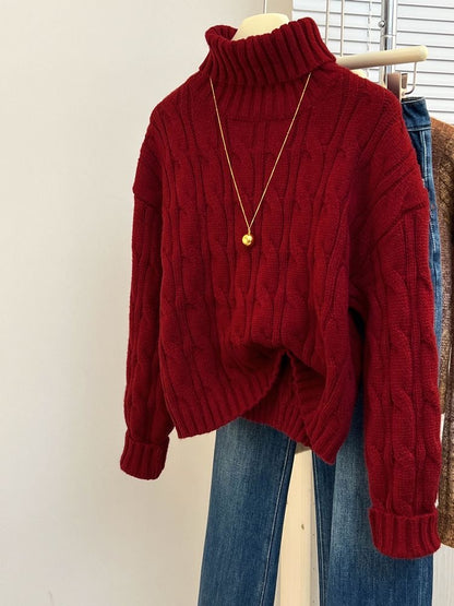 Parisa High Neck Knitted Top