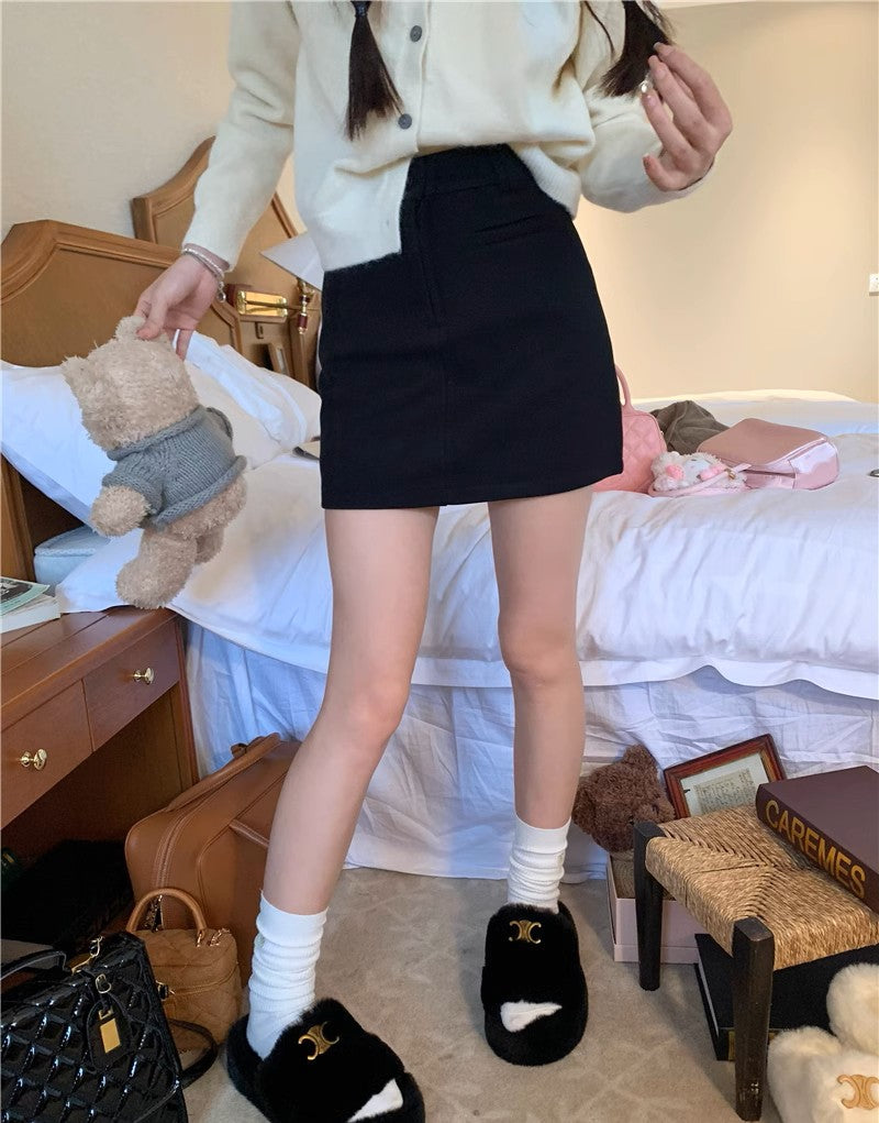 Amelia Woolen A Line Skirt