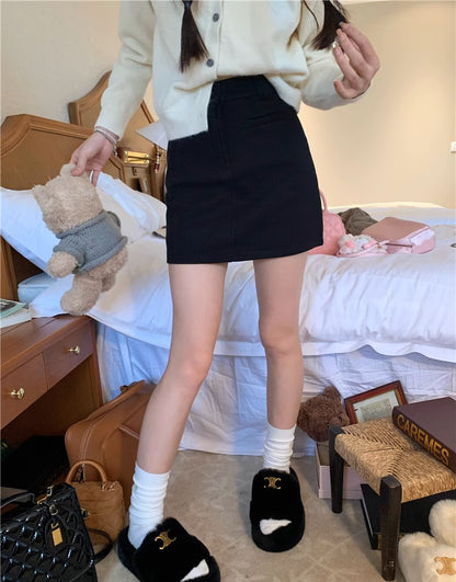 Amelia Woolen A Line Skirt