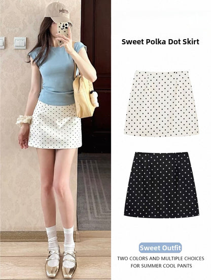 Polka Dot A-Line Skirt
