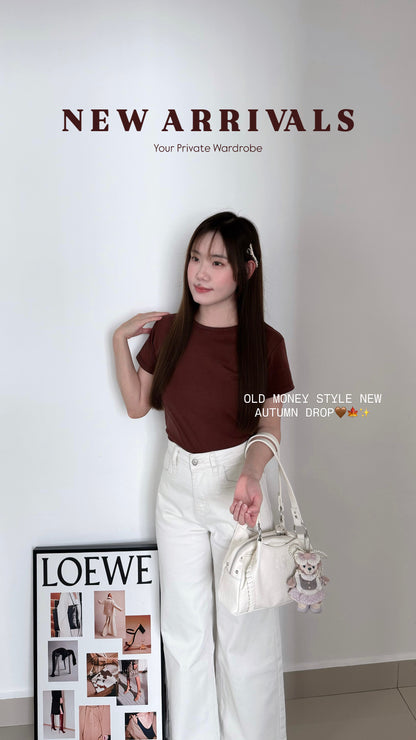 Dark Chocolate Basic Cotton Tee
