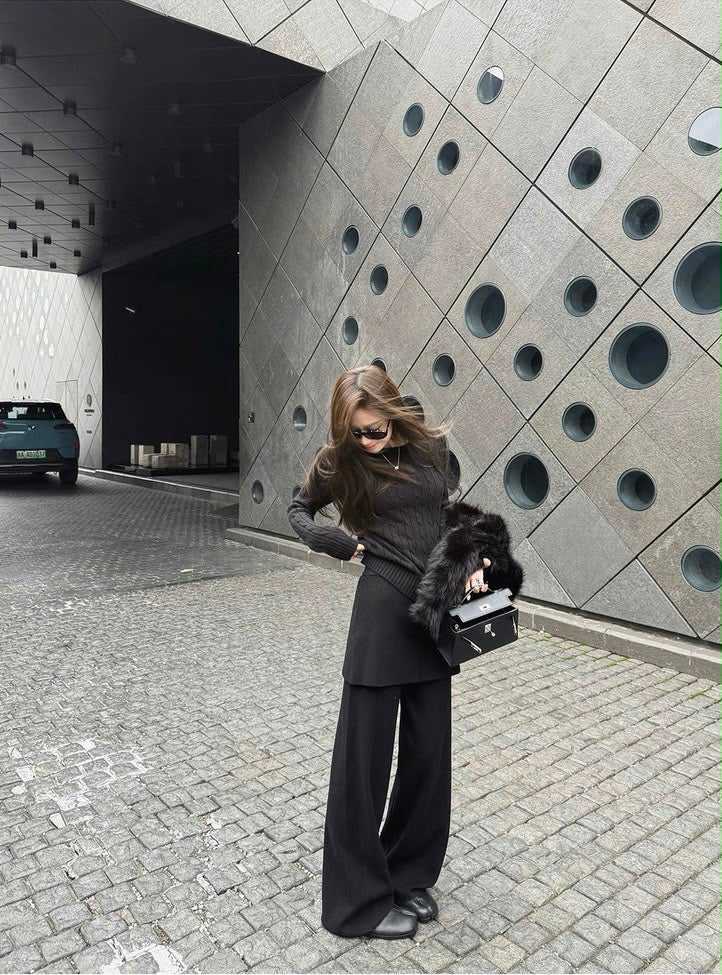 Luna Vintage Round Neck Knitted Sweater