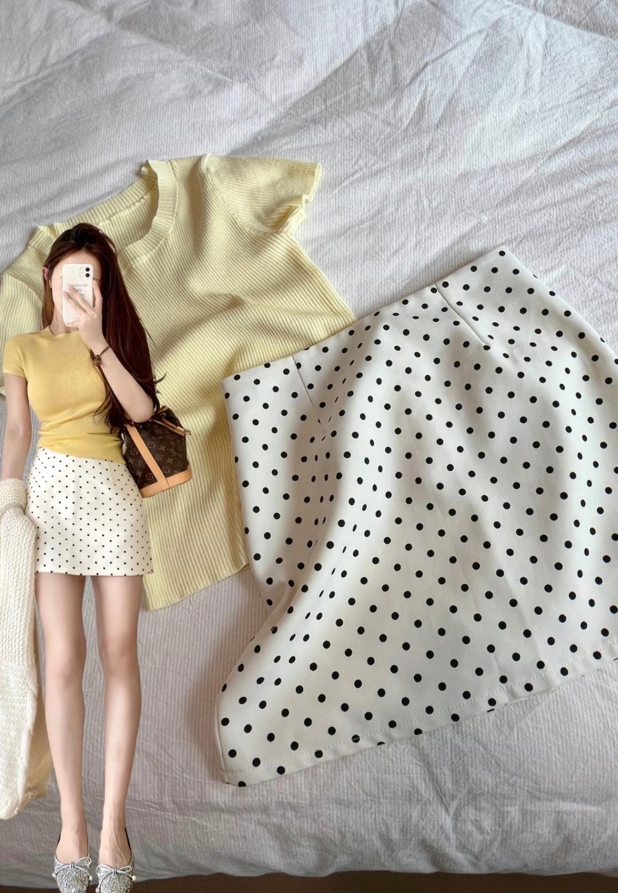 Polka Dot A-Line Skirt