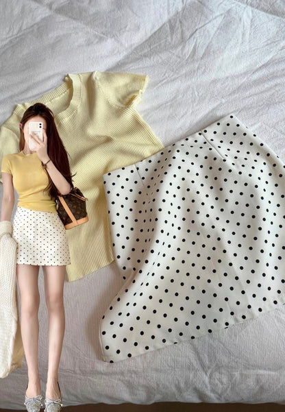Polka Dot A-Line Skirt