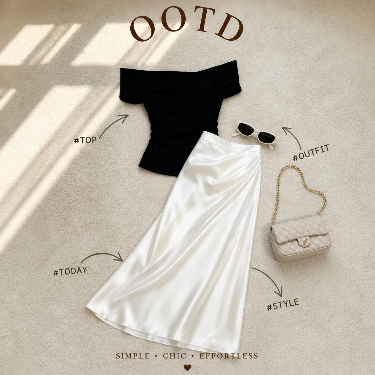 Silky Satin High Waisted Elastic Skirt