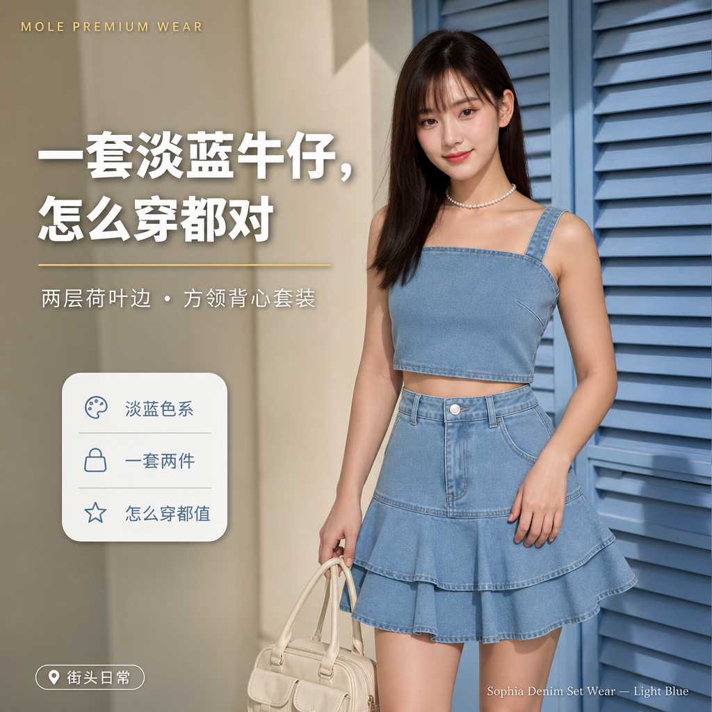 Sophia Denim Set Wear